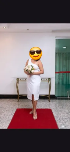 Lindo vestido branco social 