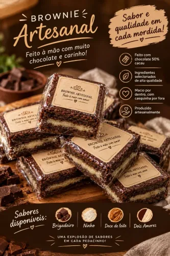 Brownie Recheado ótima margem