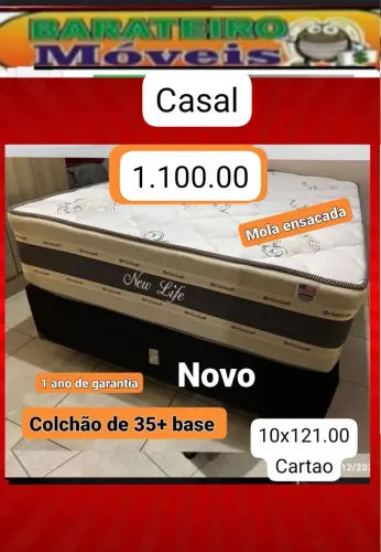 Cama casal molas ensacadas 35cm