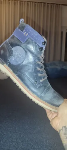 Bota west coas Tam 38 azul marinho original em couro pouquíssimo uso