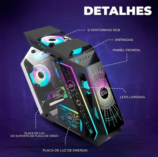 Gabinete gamer personalizado