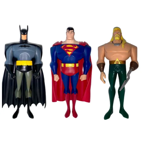 Lote Batman Superman Aquaman - 3 bonecos Mattel