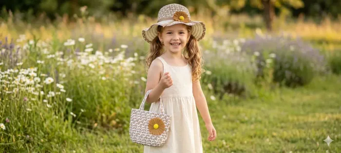 chapéu + bolsinha infantil ( produto novo)