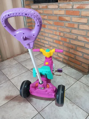 Carrinho Infantil 2 Em 1 Passeio/pedal Play Trike Maral Rosa