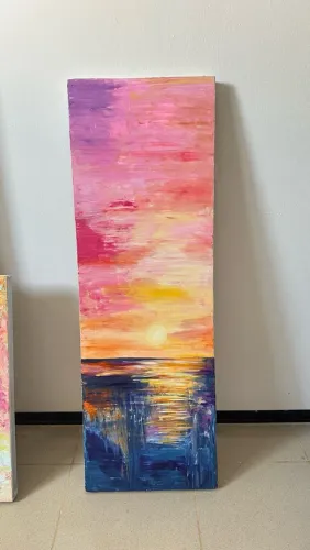 Quadro pôr do sol autoral