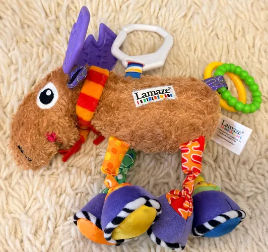 Pelúcia Atividades Lamaze Importada EUA | + Chocalho + Argola