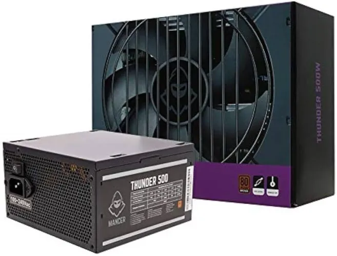 Fonte mancer thunder 500w | 80 plus | nova lacrada