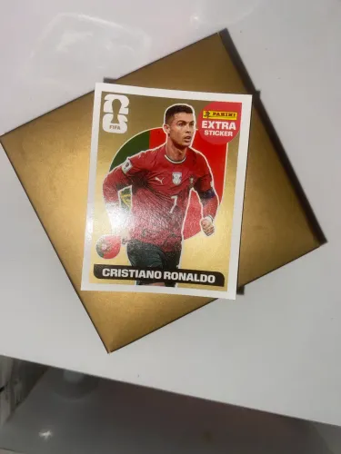 Figurinha Extra coleção Panini, Cristiano Ronaldo ouro original