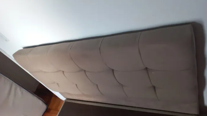 Cabeceira Ortobom Queen em Suede Bege