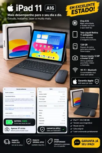 iPad 11ª Geração - Chip A16 | 128 GB