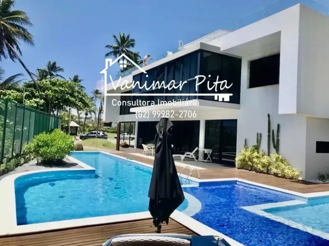 Casa de condomínio fechado pé na areia Morada da Garça possui 550 m2 quadrados com 4 suíte
