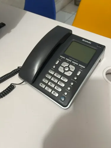 Telefone Fixo Viva-Voz, Analógico preto com cinza. Ibratele. Sem Uso