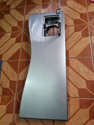 Tampa inferior gabinete porta fiapos lava e seca lg cinza