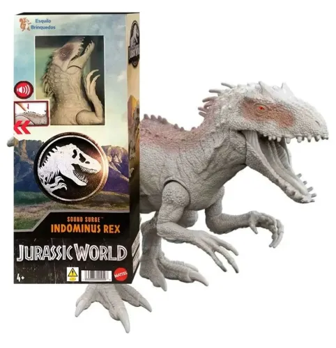 Dinossauro Indominus Rex Sound Surge Jurassic World Com Som Mattel Brinquedo Coleção