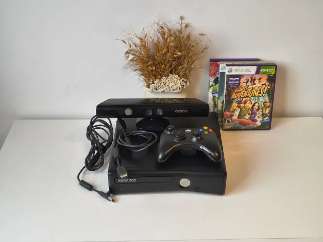Xbox 360 Slim + Kinect + Controle Original