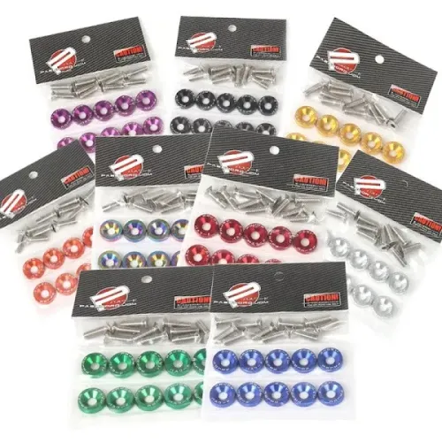 Arruela Anodizada + Parafusos Kit 10 Unidades