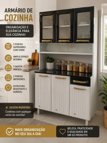 Armário de Cozinha em Aço Telasul-Linha Rubi 