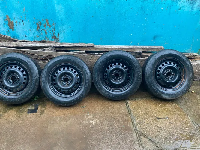 Aros 14 originais GM 4x100 com pneus