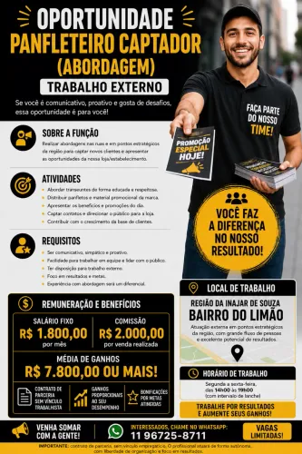 Panfleteiro Captador externo