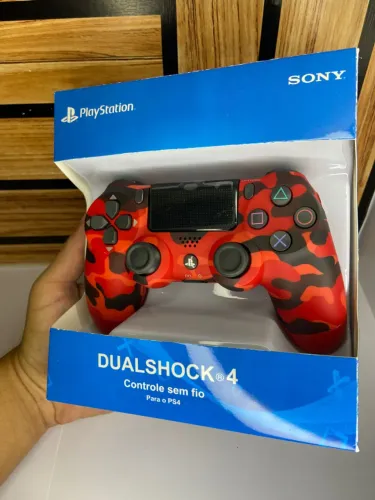 Controle de ps4 vermelho Camuflado an11