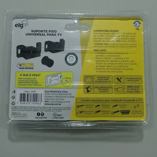 Suporte para tv fixo