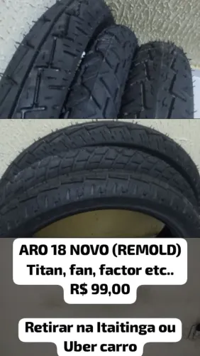 Pneu aro 18 novos (Remold)