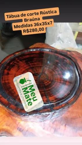 Tábua artesanal rústica de Braúna