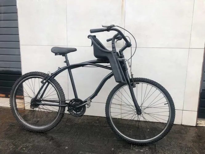 Bicicleta caiçara aro 26 com cadeirinha revisada com nota 