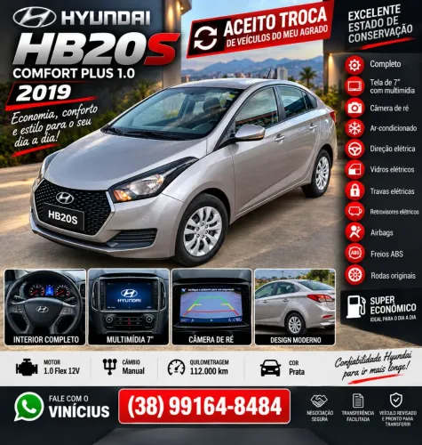 Hyundai HB20S C.plus/c.style1.0 Flex 12V Mec. 4P 2019