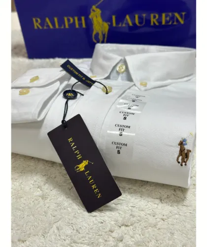 Camisa Manga Longa Oxford Polo Ralph Lauren - Branca - Tam. XL (GG)
