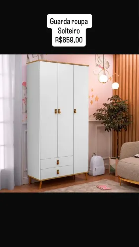 kit guarda roupa e cômoda novo