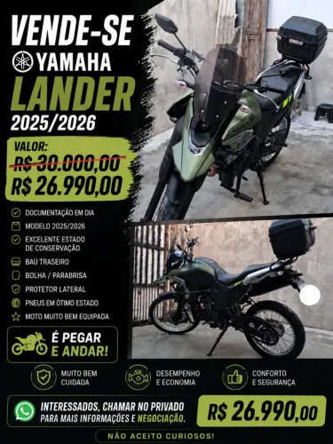Lander 250 2025 Verde | Único Dono | Apenas 9.500 km | Impecável