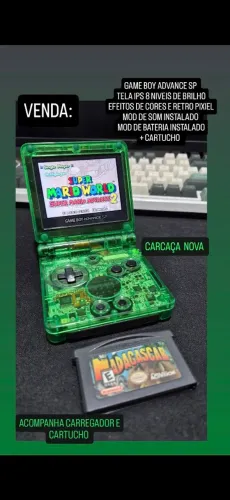Game Boy Advance SP Custom - Tela IPS + Bateria Modificada