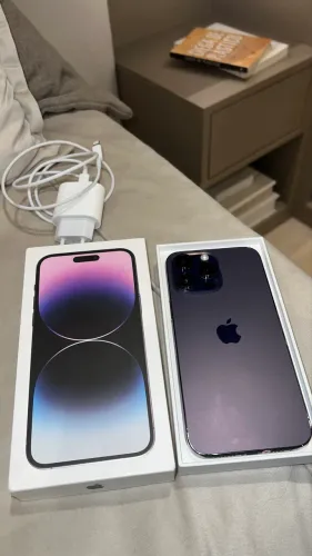 iPhone 14 Pro Max 128GB + Caixa + Cabo + Case / Garantia 3 meses / Parcelo em 12x
