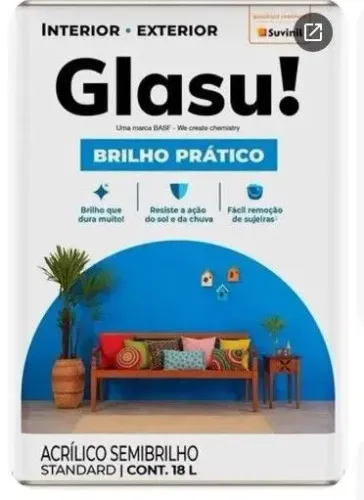 tinta glasurit semi brilho branco neve 18 L