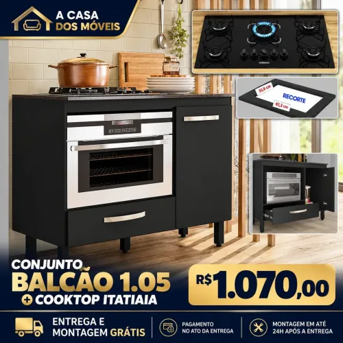 BALCÃO 1,05+ COOKTOP ITATIANA