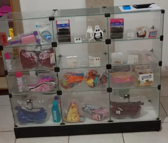 Vitrine de vidro para loja