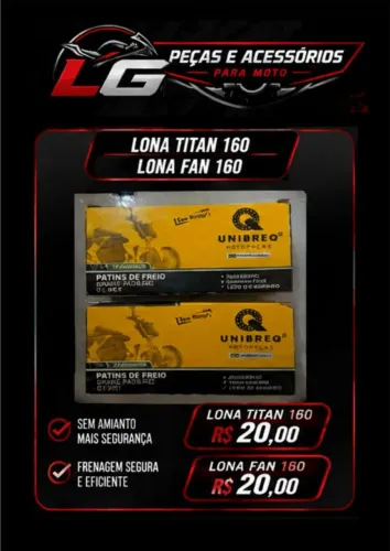 Lona de freio titan 160