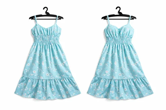 Vestido Midi Azul Claro Floral - Tam M - Veste Super Bem