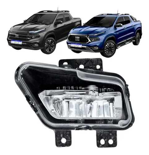 Farol Milha Auxiliar Neblina Fiat Toro 2021 A 2025 C/ Led Le Cristal Esquerdo