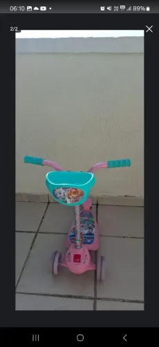 Patinete rosa bandeirantes patrulha canina
