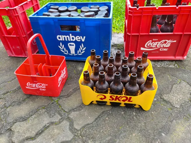 Engradados Cola Cola Antigos com e sem Garrafas