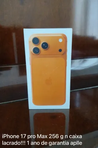 iPhone 17 pro Max laranja 256 gb,novo na caixa!!!