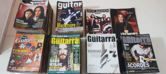 Coleção de revistas de guitarra