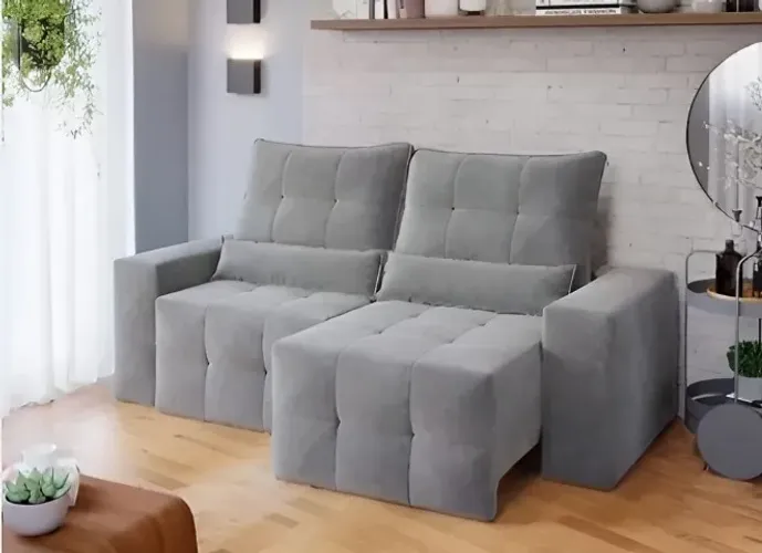 Estofado sofa retratil reclinavel PAGAMENTO NA ENTREGA