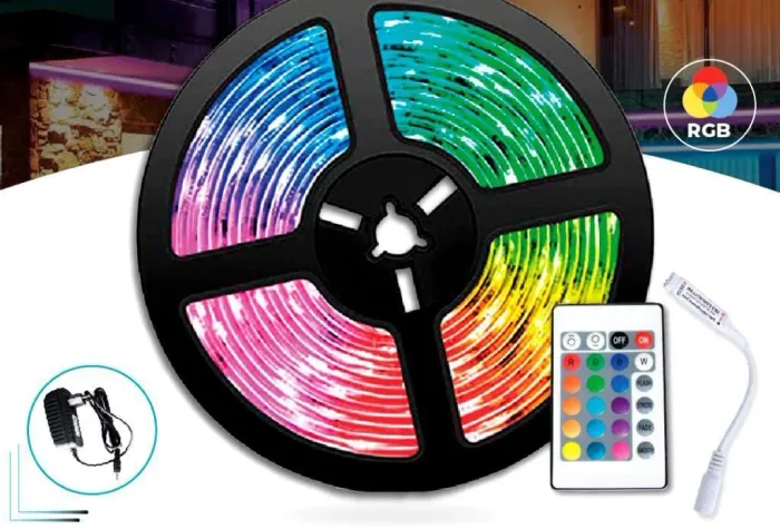 Fita led acompanha ritimo da música