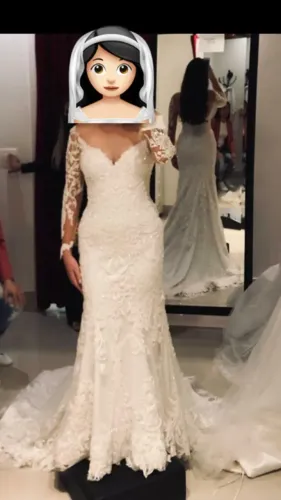 Vestido de Noiva Assinado Fernando Peixoto - Modelo Sereia Sofisticado