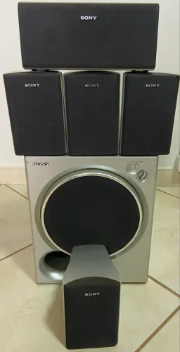 Conjunto caixas Home Teather Sony Defeito Sub