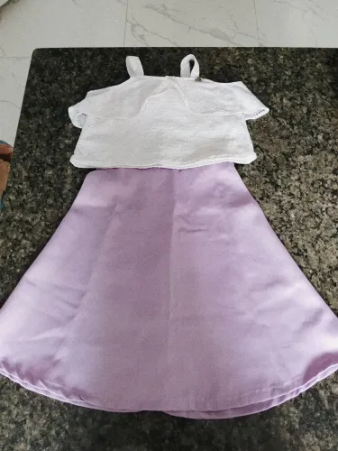 Conjunto infantil feminino blusa e saia