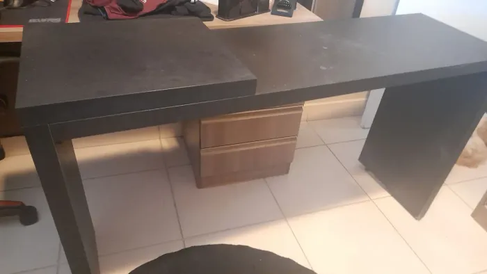 Aparador preto 135x40x75 cm